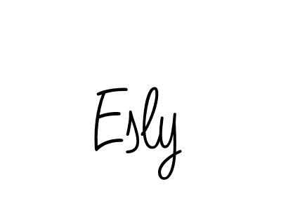 Design your own signature with our free online signature maker. With this signature software, you can create a handwritten (Angelique-Rose-font-FFP) signature for name Esly. Esly signature style 5 images and pictures png
