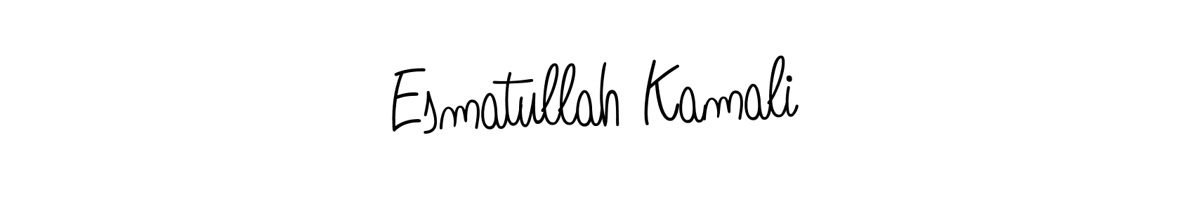 Use a signature maker to create a handwritten signature online. With this signature software, you can design (Angelique-Rose-font-FFP) your own signature for name Esmatullah Kamali. Esmatullah Kamali signature style 5 images and pictures png
