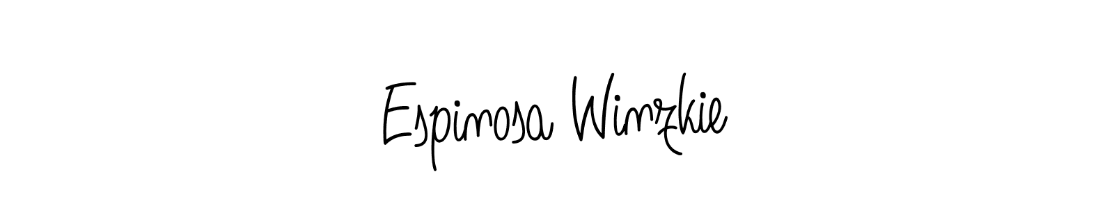 Use a signature maker to create a handwritten signature online. With this signature software, you can design (Angelique-Rose-font-FFP) your own signature for name Espinosa Winzkie. Espinosa Winzkie signature style 5 images and pictures png
