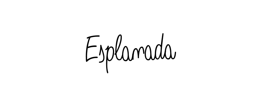 You should practise on your own different ways (Angelique-Rose-font-FFP) to write your name (Esplanada) in signature. don't let someone else do it for you. Esplanada signature style 5 images and pictures png