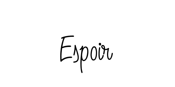 The best way (Angelique-Rose-font-FFP) to make a short signature is to pick only two or three words in your name. The name Espoir include a total of six letters. For converting this name. Espoir signature style 5 images and pictures png