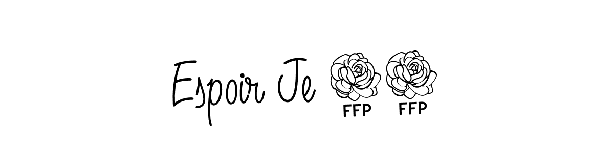 Angelique-Rose-font-FFP is a professional signature style that is perfect for those who want to add a touch of class to their signature. It is also a great choice for those who want to make their signature more unique. Get Espoir Je 99 name to fancy signature for free. Espoir Je 99 signature style 5 images and pictures png