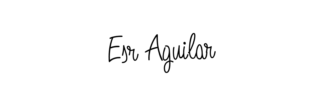 The best way (Angelique-Rose-font-FFP) to make a short signature is to pick only two or three words in your name. The name Esr Aguilar include a total of six letters. For converting this name. Esr Aguilar signature style 5 images and pictures png