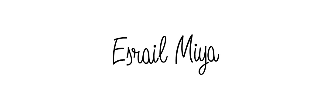 How to make Esrail Miya name signature. Use Angelique-Rose-font-FFP style for creating short signs online. This is the latest handwritten sign. Esrail Miya signature style 5 images and pictures png