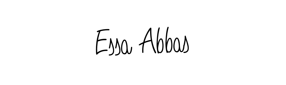 The best way (Angelique-Rose-font-FFP) to make a short signature is to pick only two or three words in your name. The name Essa Abbas include a total of six letters. For converting this name. Essa Abbas signature style 5 images and pictures png