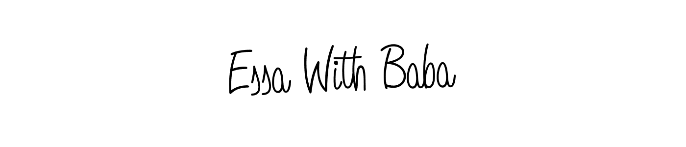 Also You can easily find your signature by using the search form. We will create Essa With Baba name handwritten signature images for you free of cost using Angelique-Rose-font-FFP sign style. Essa With Baba signature style 5 images and pictures png