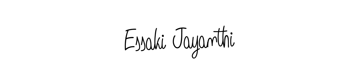 How to make Essaki Jayanthi signature? Angelique-Rose-font-FFP is a professional autograph style. Create handwritten signature for Essaki Jayanthi name. Essaki Jayanthi signature style 5 images and pictures png