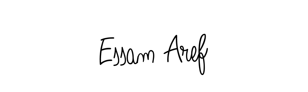 Use a signature maker to create a handwritten signature online. With this signature software, you can design (Angelique-Rose-font-FFP) your own signature for name Essam Aref. Essam Aref signature style 5 images and pictures png