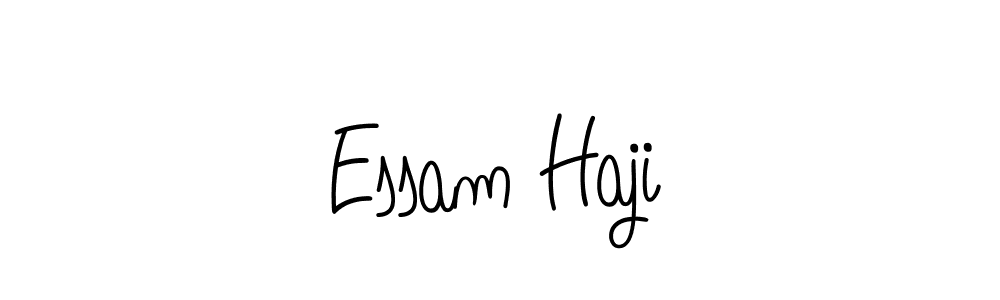 How to make Essam Haji name signature. Use Angelique-Rose-font-FFP style for creating short signs online. This is the latest handwritten sign. Essam Haji signature style 5 images and pictures png