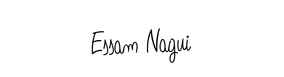 Design your own signature with our free online signature maker. With this signature software, you can create a handwritten (Angelique-Rose-font-FFP) signature for name Essam Nagui. Essam Nagui signature style 5 images and pictures png
