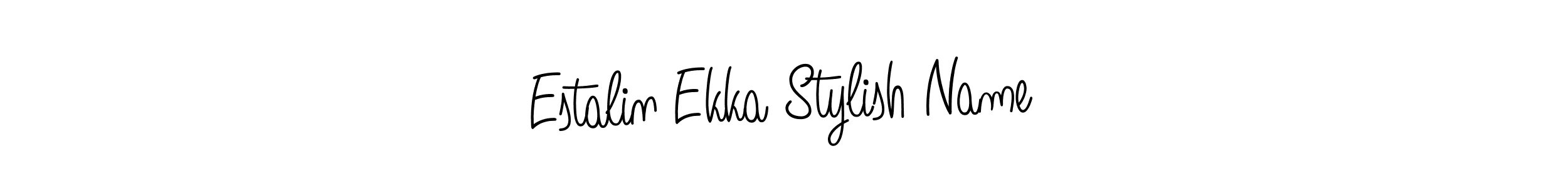 How to make Estalin Ekka Stylish Name name signature. Use Angelique-Rose-font-FFP style for creating short signs online. This is the latest handwritten sign. Estalin Ekka Stylish Name signature style 5 images and pictures png