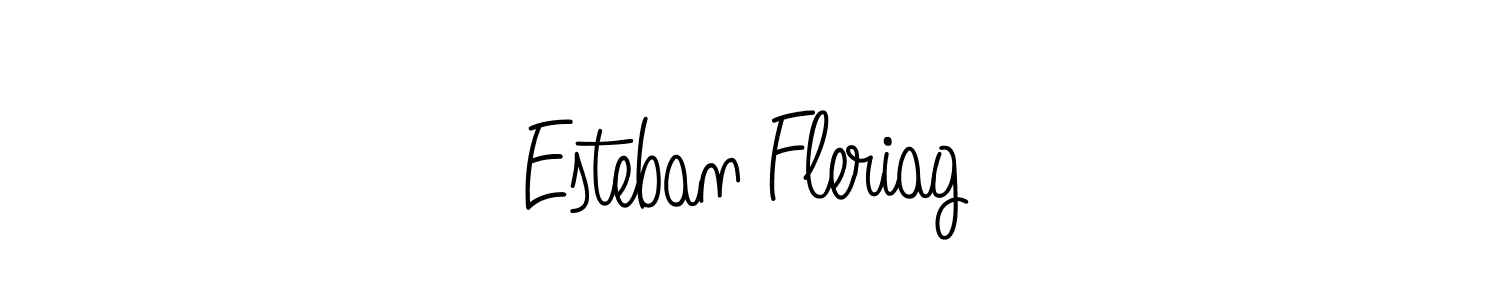 You should practise on your own different ways (Angelique-Rose-font-FFP) to write your name (Esteban Fleriag) in signature. don't let someone else do it for you. Esteban Fleriag signature style 5 images and pictures png