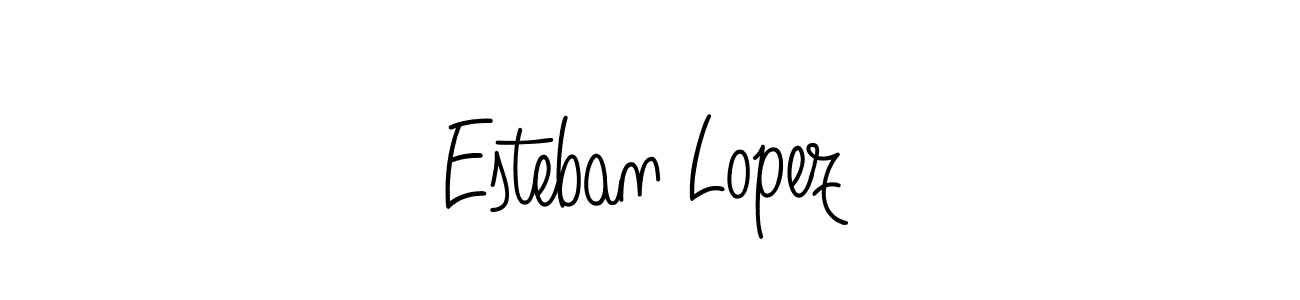 Create a beautiful signature design for name Esteban Lopez. With this signature (Angelique-Rose-font-FFP) fonts, you can make a handwritten signature for free. Esteban Lopez signature style 5 images and pictures png