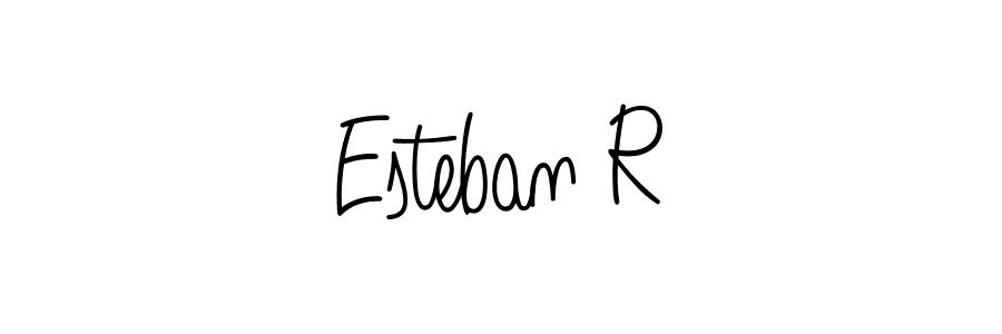 How to Draw Esteban R signature style? Angelique-Rose-font-FFP is a latest design signature styles for name Esteban R. Esteban R signature style 5 images and pictures png