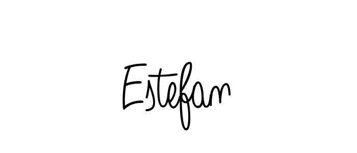 Make a beautiful signature design for name Estefan. With this signature (Angelique-Rose-font-FFP) style, you can create a handwritten signature for free. Estefan signature style 5 images and pictures png