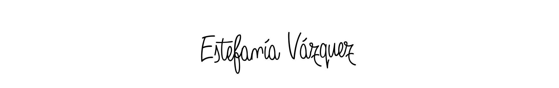 Make a beautiful signature design for name Estefanía Vázquez. With this signature (Angelique-Rose-font-FFP) style, you can create a handwritten signature for free. Estefanía Vázquez signature style 5 images and pictures png