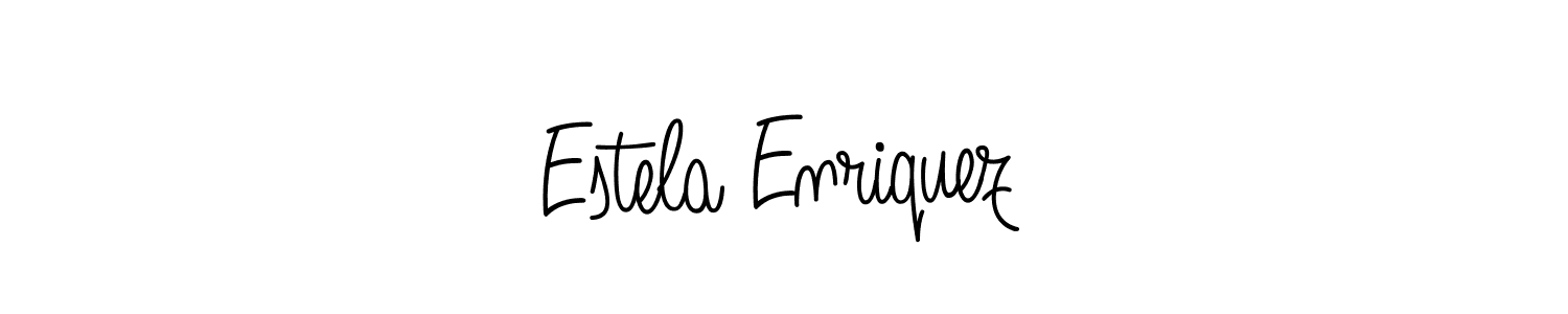 Also we have Estela Enriquez name is the best signature style. Create professional handwritten signature collection using Angelique-Rose-font-FFP autograph style. Estela Enriquez signature style 5 images and pictures png