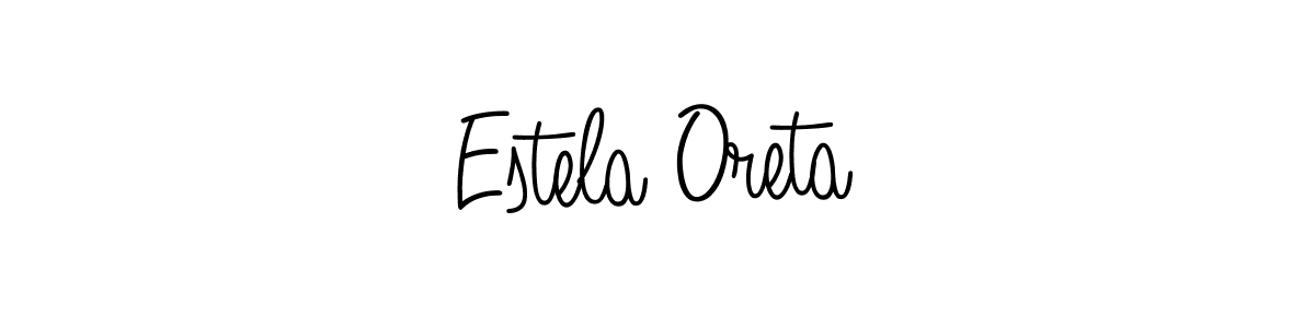 How to make Estela Oreta name signature. Use Angelique-Rose-font-FFP style for creating short signs online. This is the latest handwritten sign. Estela Oreta signature style 5 images and pictures png
