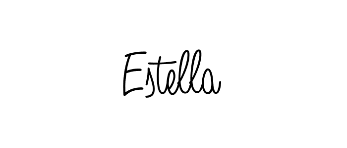 How to make Estella name signature. Use Angelique-Rose-font-FFP style for creating short signs online. This is the latest handwritten sign. Estella signature style 5 images and pictures png