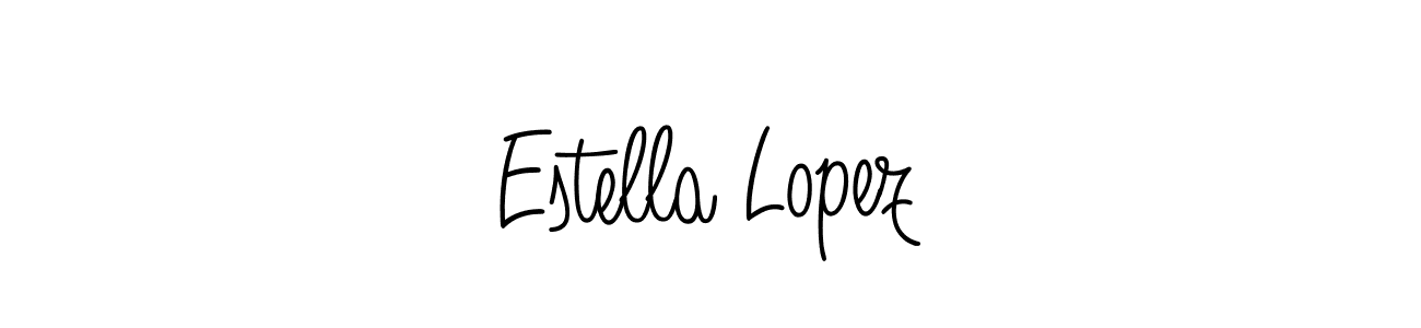 Estella Lopez stylish signature style. Best Handwritten Sign (Angelique-Rose-font-FFP) for my name. Handwritten Signature Collection Ideas for my name Estella Lopez. Estella Lopez signature style 5 images and pictures png