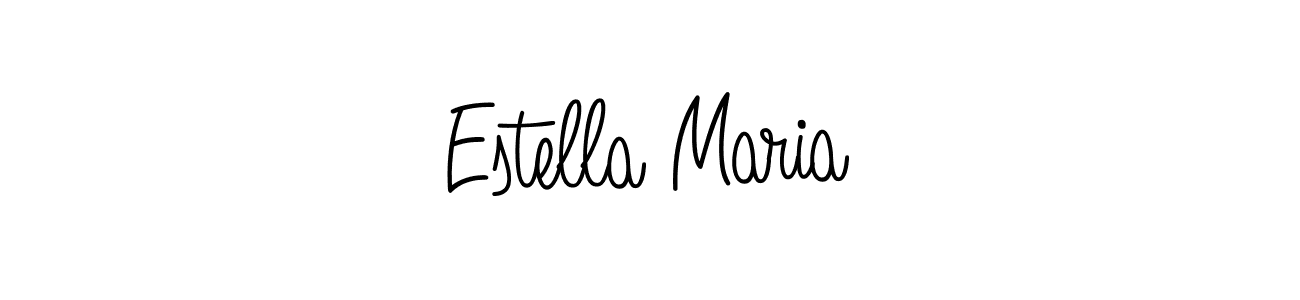 Make a beautiful signature design for name Estella Maria. With this signature (Angelique-Rose-font-FFP) style, you can create a handwritten signature for free. Estella Maria signature style 5 images and pictures png