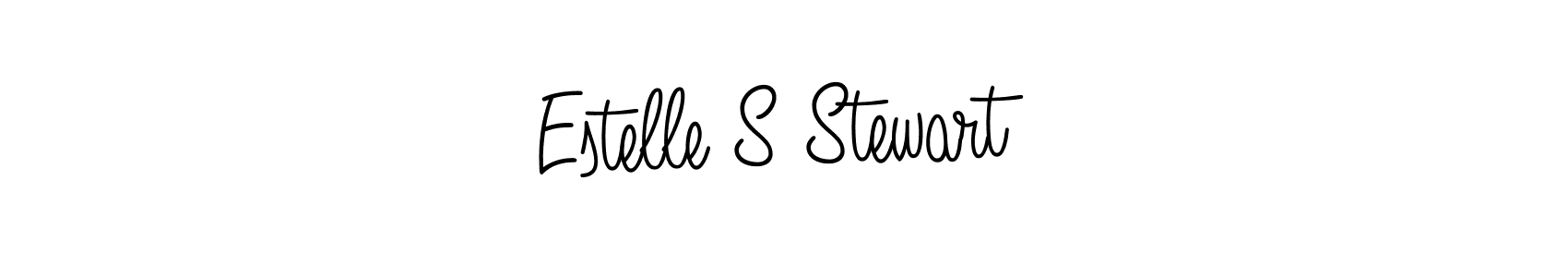 Make a beautiful signature design for name Estelle S Stewart. With this signature (Angelique-Rose-font-FFP) style, you can create a handwritten signature for free. Estelle S Stewart signature style 5 images and pictures png