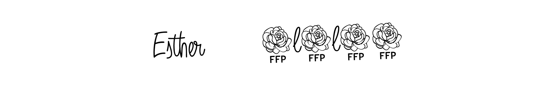 You should practise on your own different ways (Angelique-Rose-font-FFP) to write your name (Esther       7l2l24) in signature. don't let someone else do it for you. Esther       7l2l24 signature style 5 images and pictures png