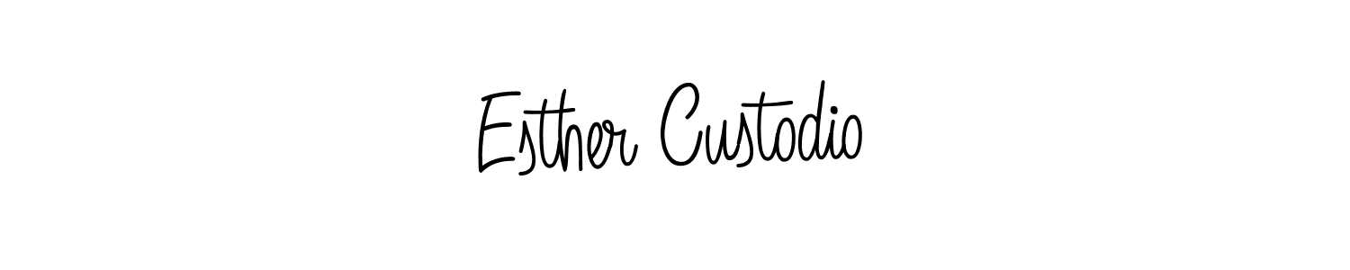 Use a signature maker to create a handwritten signature online. With this signature software, you can design (Angelique-Rose-font-FFP) your own signature for name Esther Custodio. Esther Custodio signature style 5 images and pictures png