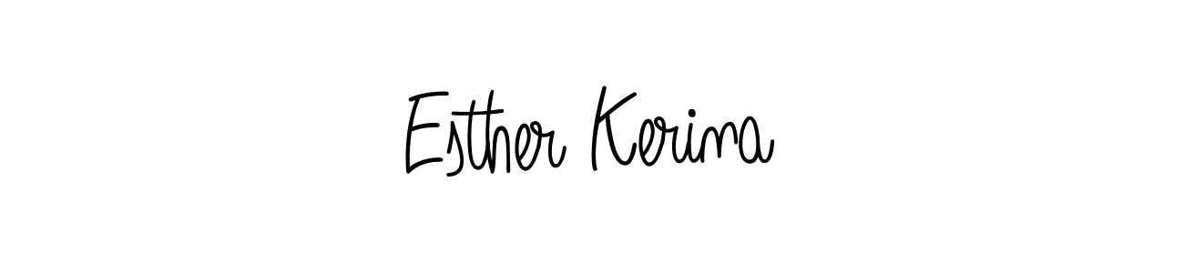 Use a signature maker to create a handwritten signature online. With this signature software, you can design (Angelique-Rose-font-FFP) your own signature for name Esther Kerina. Esther Kerina signature style 5 images and pictures png