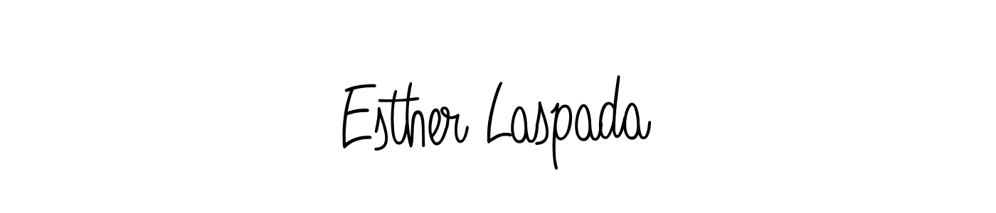 This is the best signature style for the Esther Laspada name. Also you like these signature font (Angelique-Rose-font-FFP). Mix name signature. Esther Laspada signature style 5 images and pictures png
