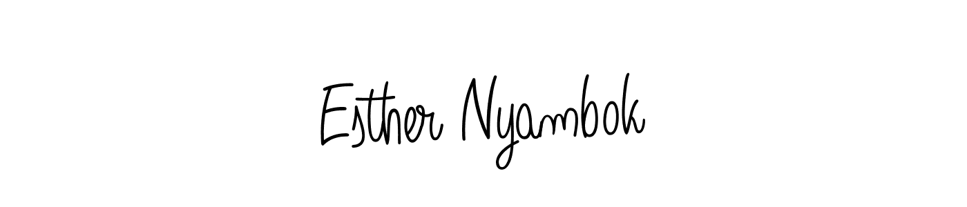 How to make Esther Nyambok signature? Angelique-Rose-font-FFP is a professional autograph style. Create handwritten signature for Esther Nyambok name. Esther Nyambok signature style 5 images and pictures png