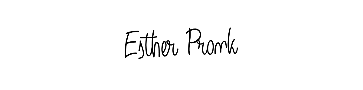 You should practise on your own different ways (Angelique-Rose-font-FFP) to write your name (Esther Pronk) in signature. don't let someone else do it for you. Esther Pronk signature style 5 images and pictures png
