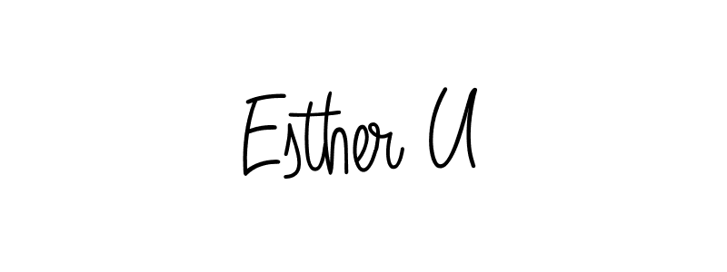 Best and Professional Signature Style for Esther U. Angelique-Rose-font-FFP Best Signature Style Collection. Esther U signature style 5 images and pictures png