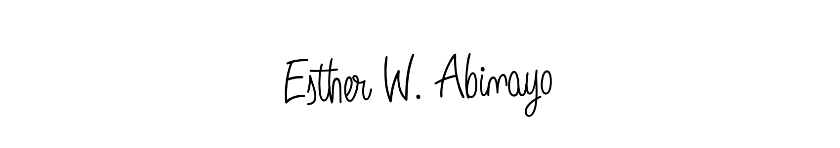 You can use this online signature creator to create a handwritten signature for the name Esther W. Abinayo. This is the best online autograph maker. Esther W. Abinayo signature style 5 images and pictures png