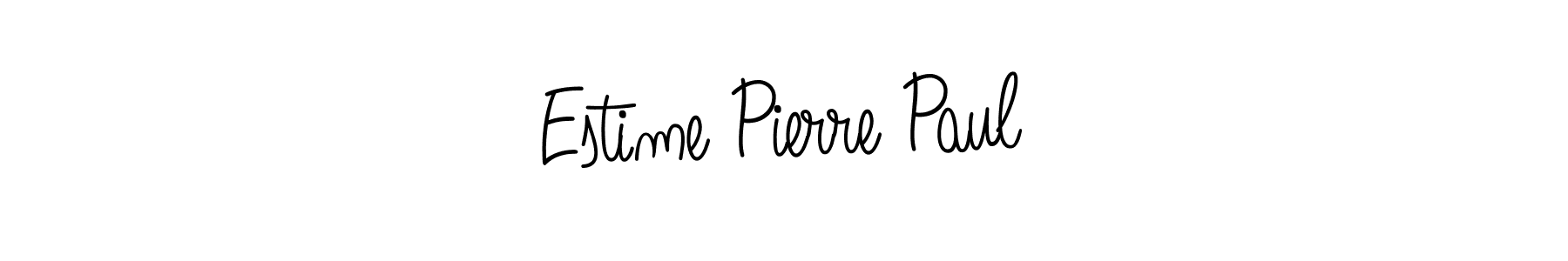 You should practise on your own different ways (Angelique-Rose-font-FFP) to write your name (Estime Pierre Paul) in signature. don't let someone else do it for you. Estime Pierre Paul signature style 5 images and pictures png