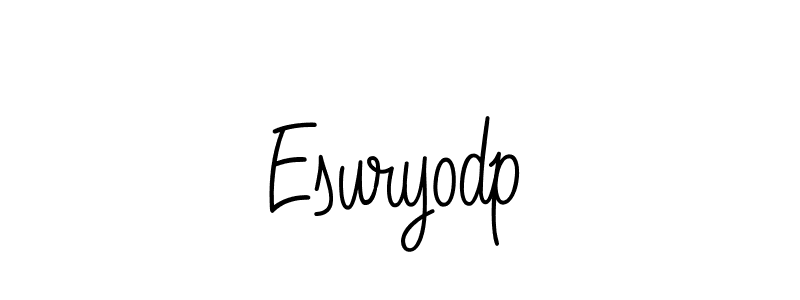 Use a signature maker to create a handwritten signature online. With this signature software, you can design (Angelique-Rose-font-FFP) your own signature for name Esuryodp. Esuryodp signature style 5 images and pictures png