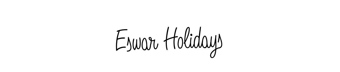 Design your own signature with our free online signature maker. With this signature software, you can create a handwritten (Angelique-Rose-font-FFP) signature for name Eswar Holidays. Eswar Holidays signature style 5 images and pictures png