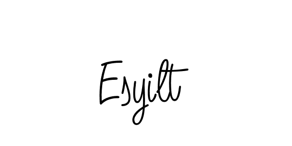 Make a beautiful signature design for name Esyilt. With this signature (Angelique-Rose-font-FFP) style, you can create a handwritten signature for free. Esyilt signature style 5 images and pictures png