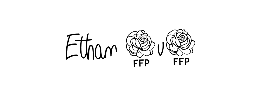 How to Draw Ethan 0v0 signature style? Angelique-Rose-font-FFP is a latest design signature styles for name Ethan 0v0. Ethan 0v0 signature style 5 images and pictures png