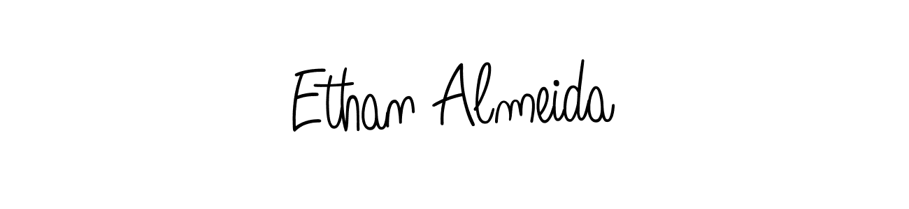 You should practise on your own different ways (Angelique-Rose-font-FFP) to write your name (Ethan Almeida) in signature. don't let someone else do it for you. Ethan Almeida signature style 5 images and pictures png