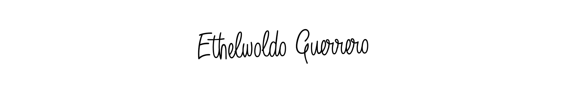 Create a beautiful signature design for name Ethelwoldo Guerrero. With this signature (Angelique-Rose-font-FFP) fonts, you can make a handwritten signature for free. Ethelwoldo Guerrero signature style 5 images and pictures png