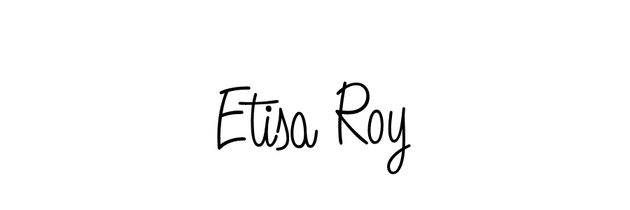 Use a signature maker to create a handwritten signature online. With this signature software, you can design (Angelique-Rose-font-FFP) your own signature for name Etisa Roy. Etisa Roy signature style 5 images and pictures png