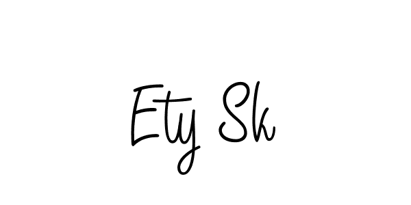 Design your own signature with our free online signature maker. With this signature software, you can create a handwritten (Angelique-Rose-font-FFP) signature for name Ety Sk. Ety Sk signature style 5 images and pictures png