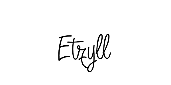 Make a beautiful signature design for name Etzyll. With this signature (Angelique-Rose-font-FFP) style, you can create a handwritten signature for free. Etzyll signature style 5 images and pictures png