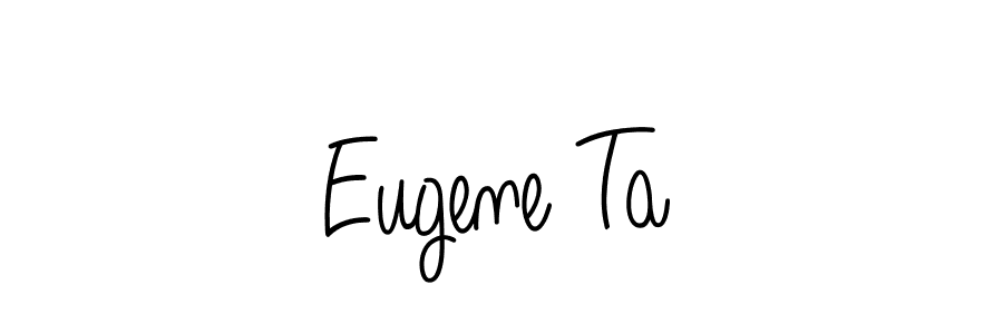 Angelique-Rose-font-FFP is a professional signature style that is perfect for those who want to add a touch of class to their signature. It is also a great choice for those who want to make their signature more unique. Get Eugene Ta name to fancy signature for free. Eugene Ta signature style 5 images and pictures png