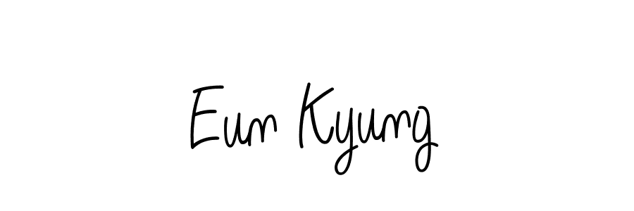 You should practise on your own different ways (Angelique-Rose-font-FFP) to write your name (Eun Kyung) in signature. don't let someone else do it for you. Eun Kyung signature style 5 images and pictures png