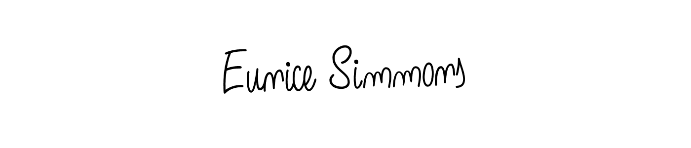 Make a beautiful signature design for name Eunice Simmons. With this signature (Angelique-Rose-font-FFP) style, you can create a handwritten signature for free. Eunice Simmons signature style 5 images and pictures png