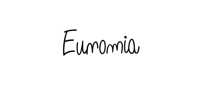 Use a signature maker to create a handwritten signature online. With this signature software, you can design (Angelique-Rose-font-FFP) your own signature for name Eunomia. Eunomia signature style 5 images and pictures png