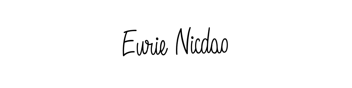 How to Draw Eurie Nicdao signature style? Angelique-Rose-font-FFP is a latest design signature styles for name Eurie Nicdao. Eurie Nicdao signature style 5 images and pictures png