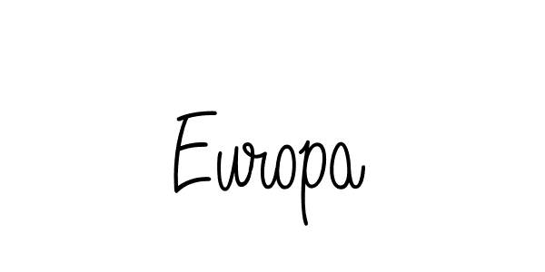 Use a signature maker to create a handwritten signature online. With this signature software, you can design (Angelique-Rose-font-FFP) your own signature for name Europa. Europa signature style 5 images and pictures png